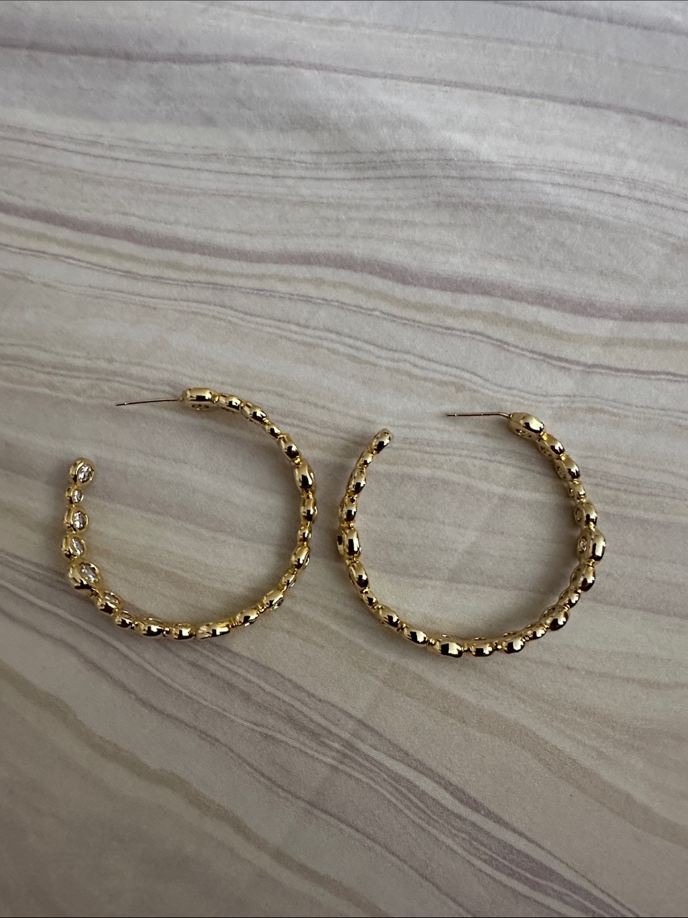 Alexis Bittar Gold Beaded Hoop Earrings - Picture 13 of 13